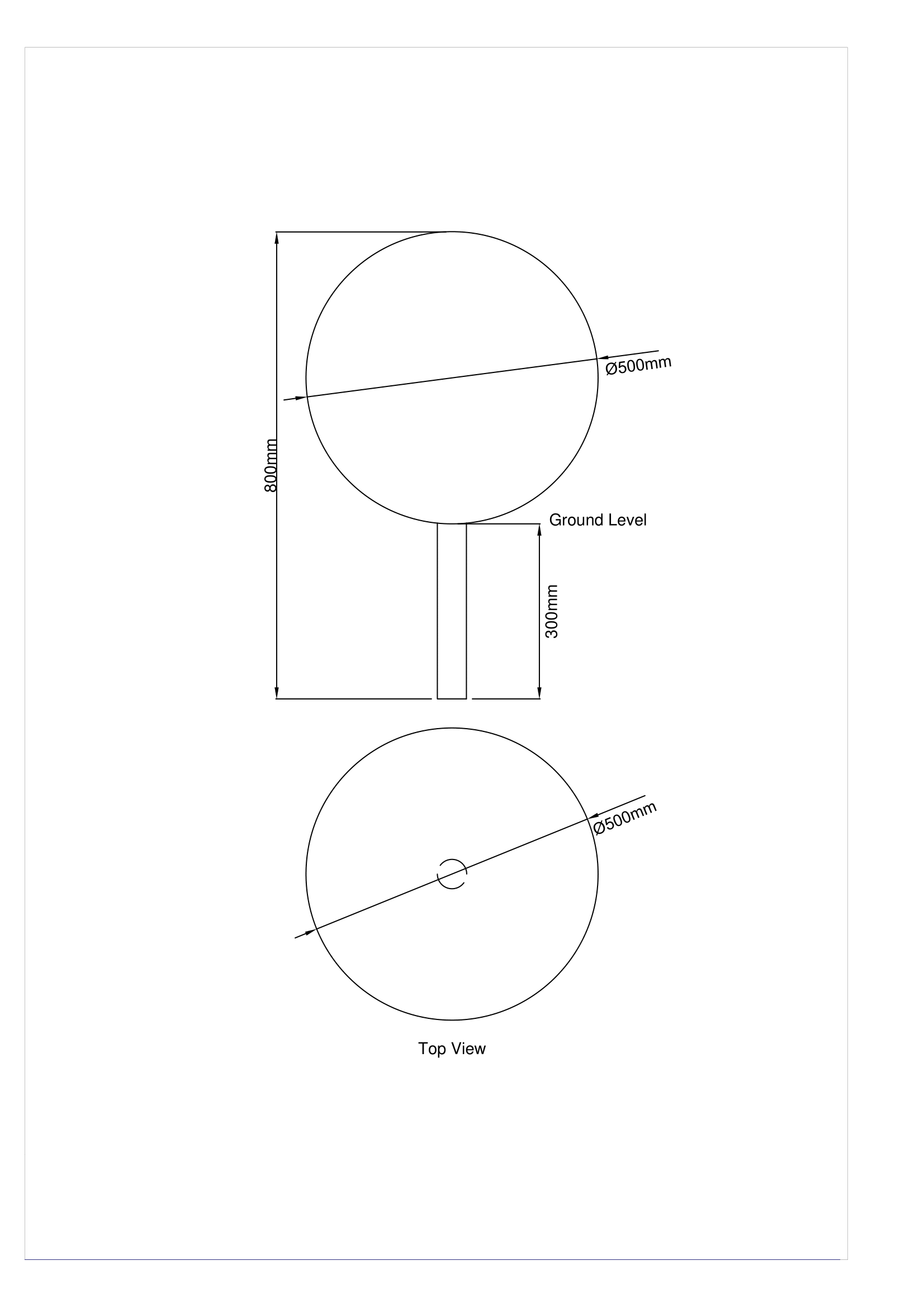 Concrete Bollards - 500mm Ball Bollard-1