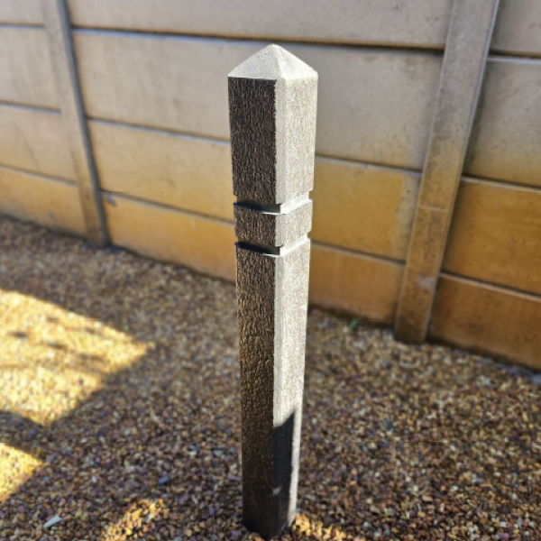 Square-100-Chamfered-Top-Double-Band-Bollard